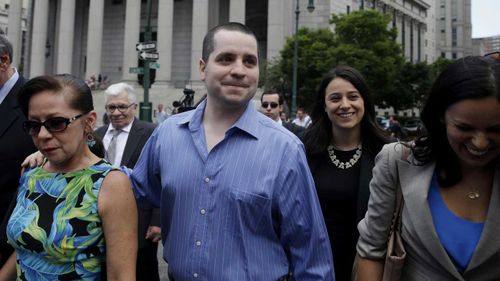 Gilberto Valle walking free from court. (AAP)