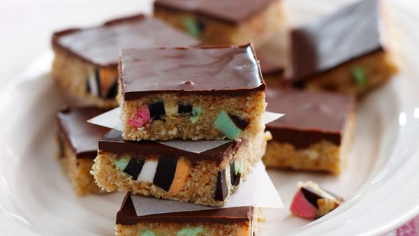 Liquorice allsorts slice