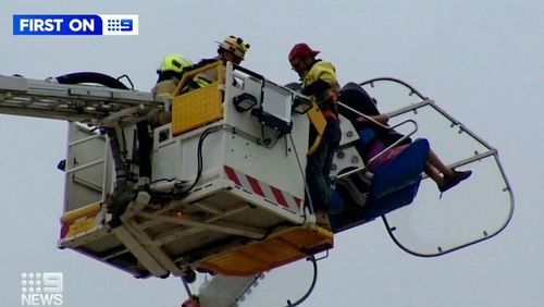 Traumatised teenagers were stuck on a carnival ride, 35m in the air for three hours.