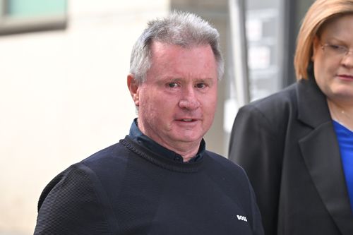 Michael Holmes leaves Queanbeyan Local Court in Queanbeyan, NSW, Monday, May 26, 2025. Michael Holmes is facing animal cruelty charges.  