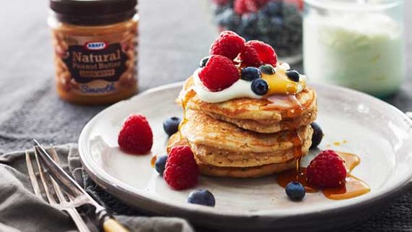 Wholemeal peanut butter chia pancakes