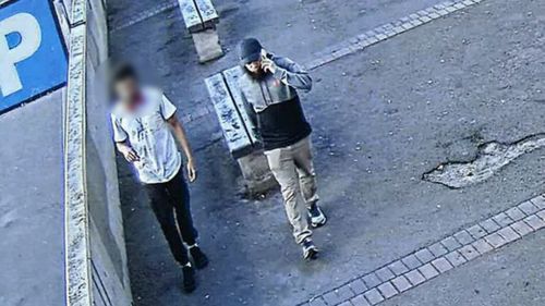 Security vision obtained by Nine News shows one of the occasions. He told his case worker he was going to Broadway Shopping Centre to watch a movie, but CCTV and his electronic monitoring anklet proved otherwise.