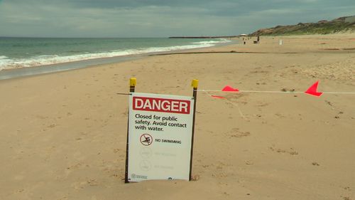 Christies Beach will remain closed after toxic sludge was confirmed in the waterways.