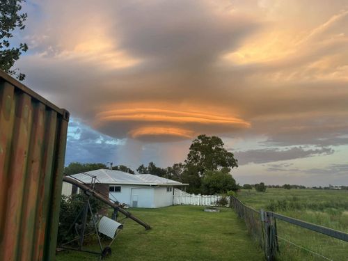 Lenticular clouds/UFO clouds in Darling Downs, Queensland January 9, 2025