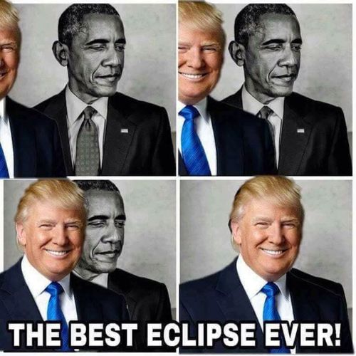 Donald Trump "eclipses" former US president Barack Obama".
 (Twitter/@JerryTravone
