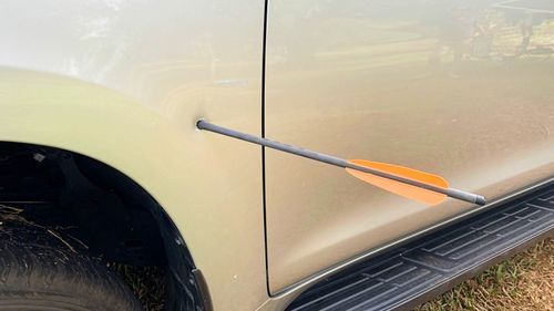 Crossbow bolt strikes family car during NT drive