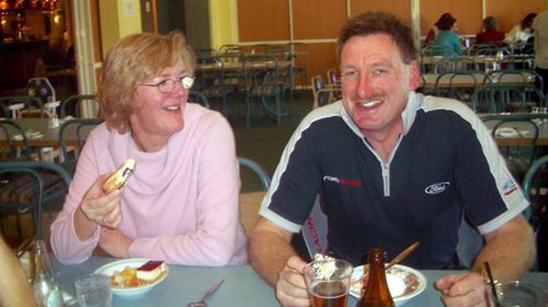 Helen Milner with husband Philip Nisbet in 2006.