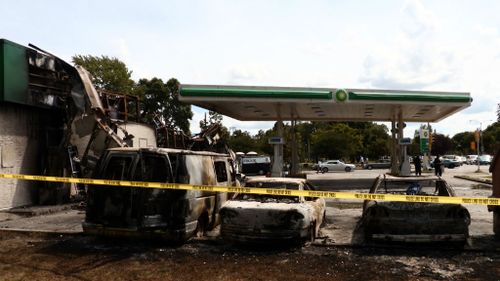 Damage to a gas station after Milwaukee's citizens took to streets following the fatal shooting of an African-American suspect by police. (AFP)