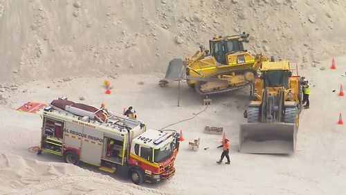 A man has been killed after a bulldozer rolled at the Port of Brisbane this morning.