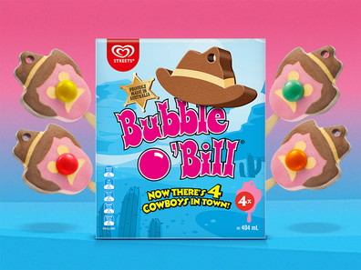 Streets Bubble O'Bill ice-cream now comes in a four pack for the first time