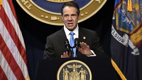 New York Gov. Andrew Cuomo delivers his State of the State address at the Empire State Plaza Convention Center, in Albany, N.Y.  