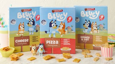 Arnott's teams up with Bluey for new lunch box snacks