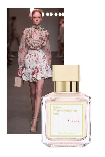 <a href="http://mecca.com.au/maison-francis-kurkdjian/a-la-rose-eau-de-parfum/I-020857.html?cgpath=fragrance-personalfragrance#sz=36&amp;start=73" target="_blank">A La Rose, $244 (70ml, EDP), Maison Francis Kurkdjian</a>