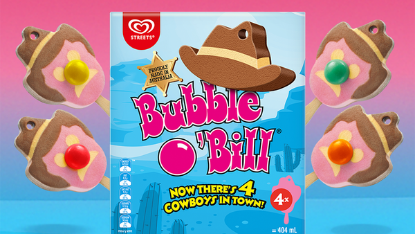 Streets Bubble O&#x27;Bill ice-cream now comes in a four pack for the first time
