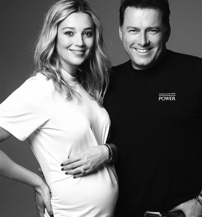 Jasmine Yarbrough and Karl Stefanovic share first baby bump photo