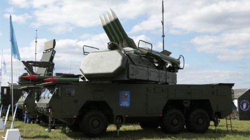 The BUK surface-to-air missile system.