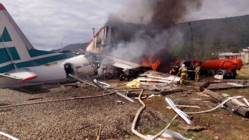 Two crew members were killed in the crash.