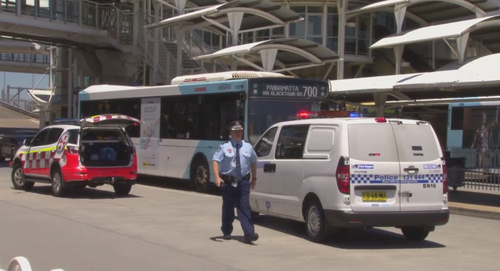 It is alleged an 18-year-old passenger cut the bus driver's ear near Blacktown Railway Station.