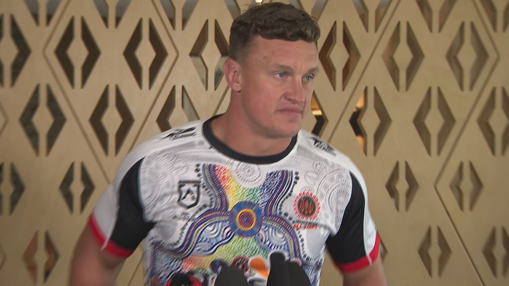 Jack Wighton speaks to media from Indigenous All Stars camp in New Zealand.