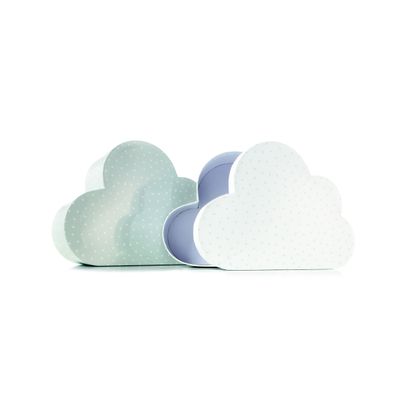 Cute, stackable cloud cartons for your stuff.