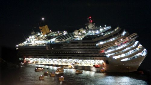 The Costa Concordia sank off the coast of Italy on January 13, 2012, killing 32 people. (AAP)