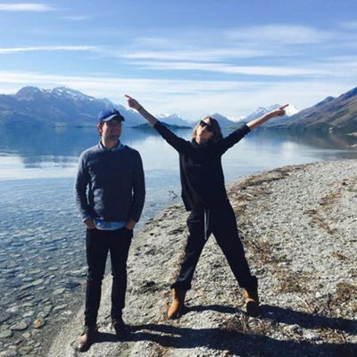 Before hitting Hamilton Island, Taylor went on a family road trip on New Zealand's South Island. Here she is with her brother Austin.