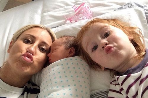 Roxy Jacenko her son Hunter and daughter Pixie.