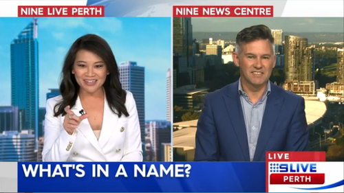 The mayor struggled with the Aboriginal title on 9 Live Perth. 