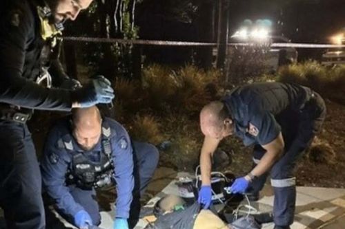 A food delivery rider has been hospitalised after a random attack in Melbourne's south-east.The 25-year-old was stabbed in the arm before his e-scooter was stolen last night while riding along a Carnegie path.