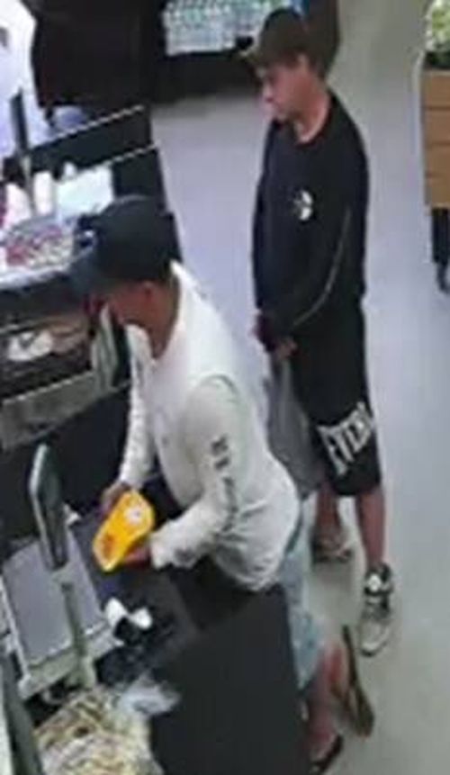 Police are searching for the two men as part of the fraud investigation. (Supplied)