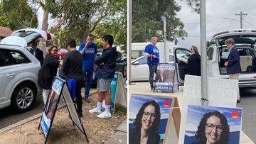 Gina Rinehart at Lane Cove on NSW election day.