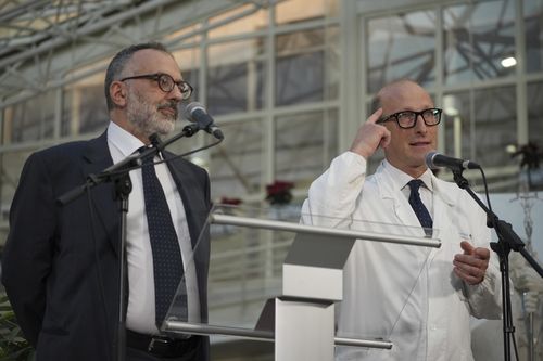 Vatican's health and hygiene office, Luigi Carbone (left); Surgeon Sergio Alfieri (right)