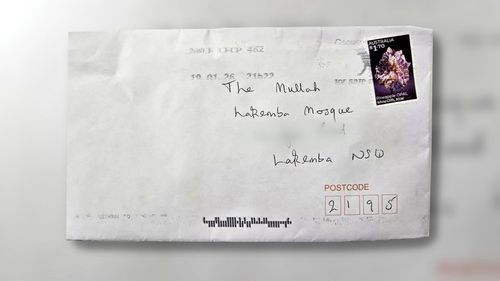 A threatening letter was sent to Lakemba Mosque in Sydney's south-west.