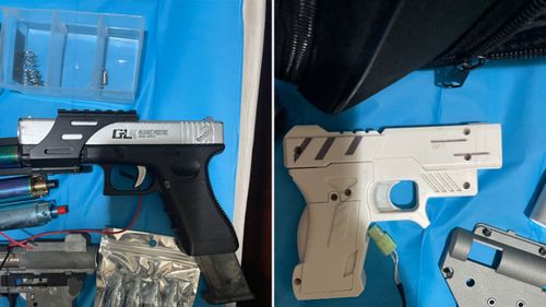 Guns seized during NSW and Queensland raids