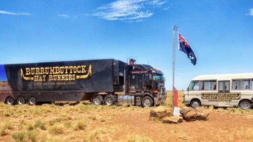 The Burrumbuttock Hay Runners deliver truckloads of hay to drought-striken farmers on their annual hay run.