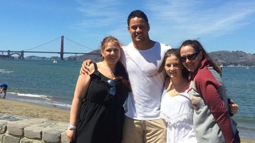 "It always works out": Hayne uploaded this family picture to Instagram in the wake of the announcent. (Instagram)