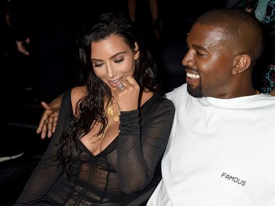 Kim Kardashian and Kanye West during the 2016 MTV Video Music Awards at Madison Square Garden on August 28, 2016 in New York City.