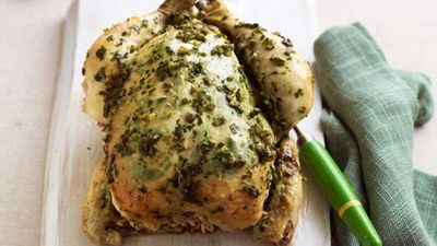 Recipe: <a href="http://kitchen.nine.com.au/2016/05/16/17/51/lemon-and-thyme-baked-chicken" target="_top">Lemon and thyme baked chicken</a>