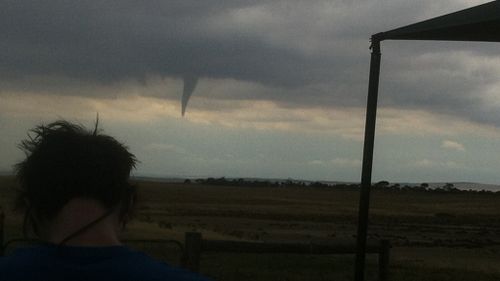 Dave Keough snapped this photo of a twister in Adelaide Hills. (Dave Keough)