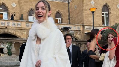 Princess Eugenie was seen in the background of a society wedding in Pamermo, Italy in April 2026.
