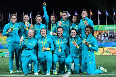 Australia's women's rugby sevens team won gold at the Rio 2016 Olympic Games.