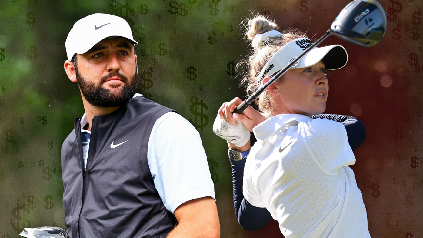 Scottie Scheffler and Nelly Korda are treated very differently when it comes to prize money.