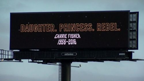 ‘Daughter, princess, rebel’: Billboard pays tribute to Carrie Fisher in US