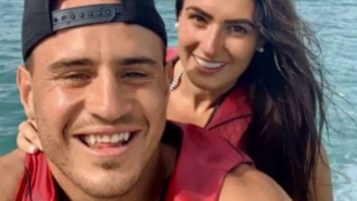 NRL star Josh Reynolds and his former girlfriend Arabella del Busso. 