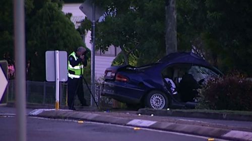 Police attended the single vehicle crash. (9NEWS)