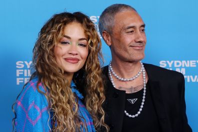 Rita Ora and Taika Waititi attend the Australia premiere of The New Boy at the Sydney Film Festival 2023 opening night at State Theatre on June 07, 2023