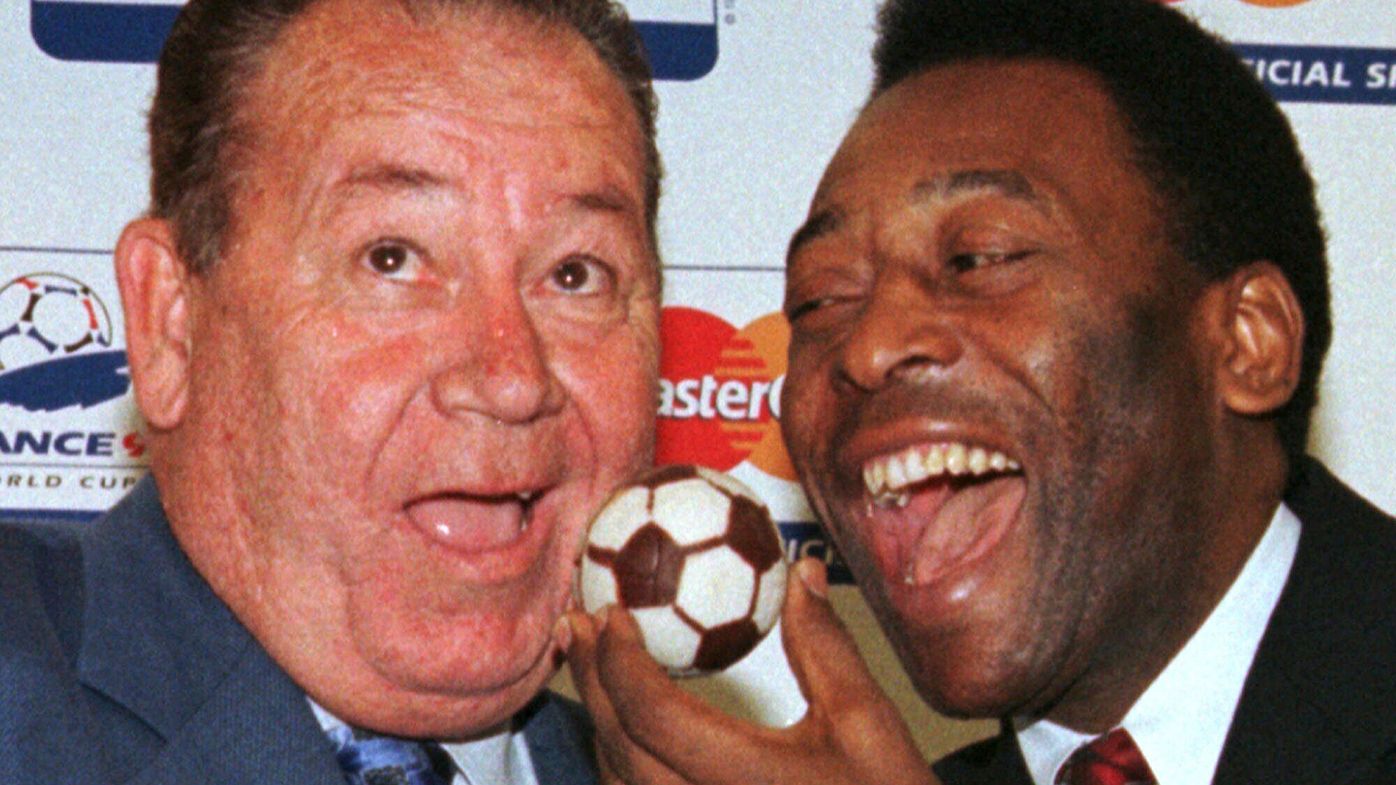 Just Fontaine with Pele in 1998.