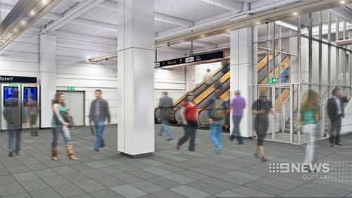 The wooden escalators will be removed from the station. (9NEWS)