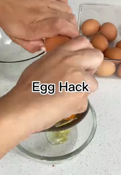 Separate egg whites and egg yolks hack