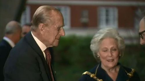 Prince Philip attended the New Year's Day service without the queen. (9NEWS)